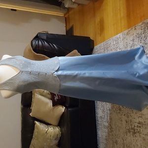 Vintage Patra brand baby blue gown with sparkling mock vest size 6